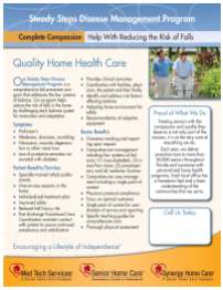 Senior Home Care Disease Management Flyer - Fall Prevention